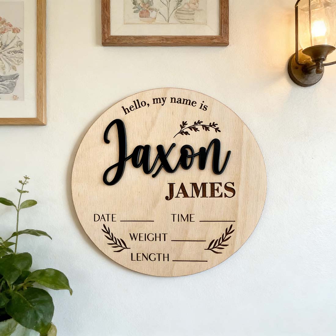 1Pc 맞춤형 아기 발표판 나무 이름표, 가정실 사무실 - Woodworking Jobs 리뷰 및 가격