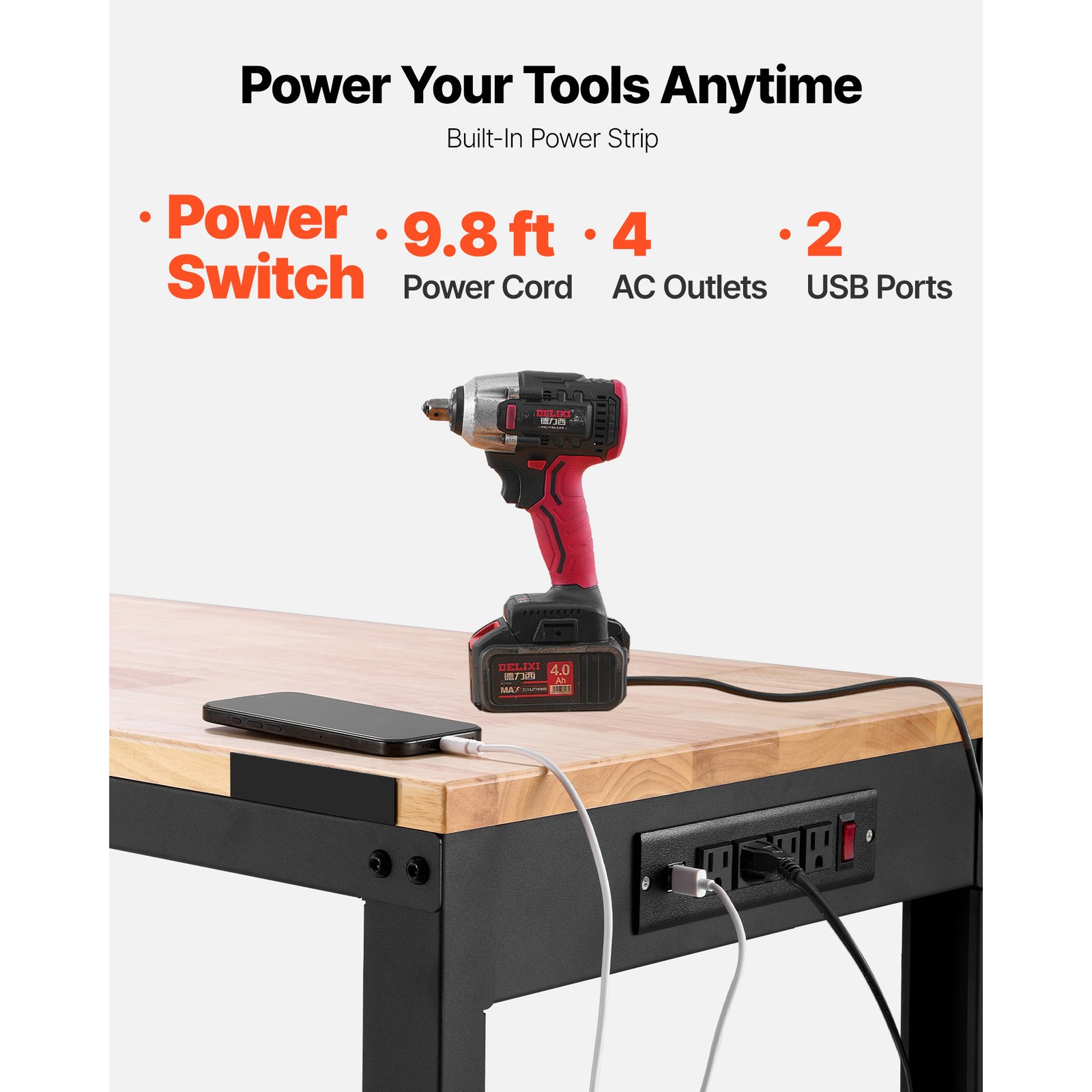 높이 조절 가능한 작업대 61인치(길이) x 20인치( - Workbench Woodworking 리뷰 및 가격