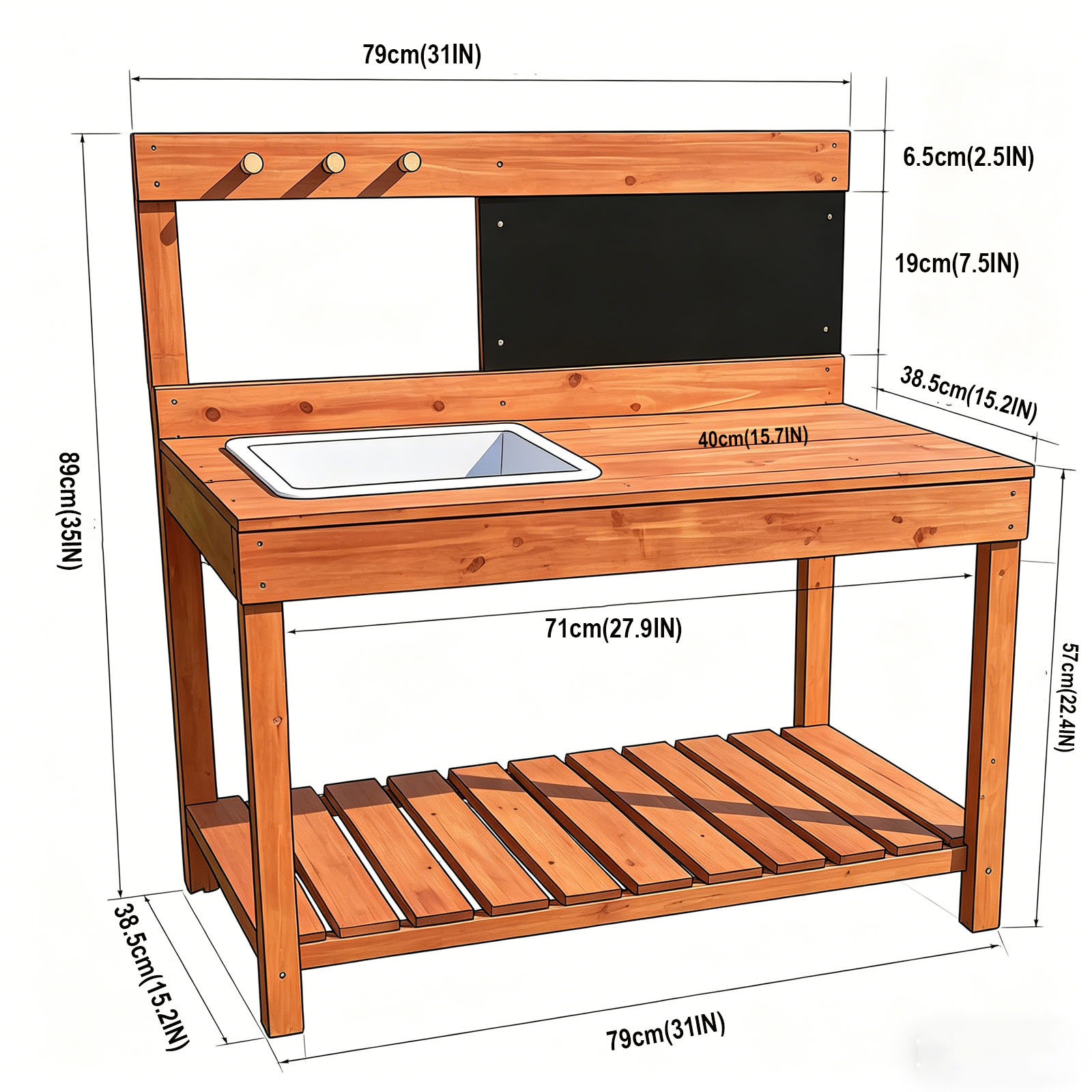 어린이용 나무 화분대, 실내외 정원 재배 테이블, 작업 - Workbench Woodworking 리뷰 및 가격