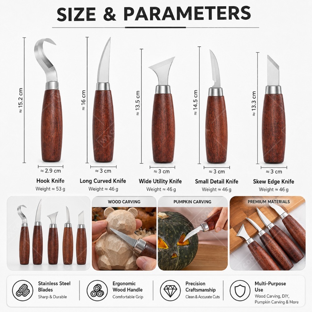 WXCOO 목공 조각칼 세트 탄소강 날카로운 칼날 나무 - Woodworking Kits For Beginners 리뷰 및 가격