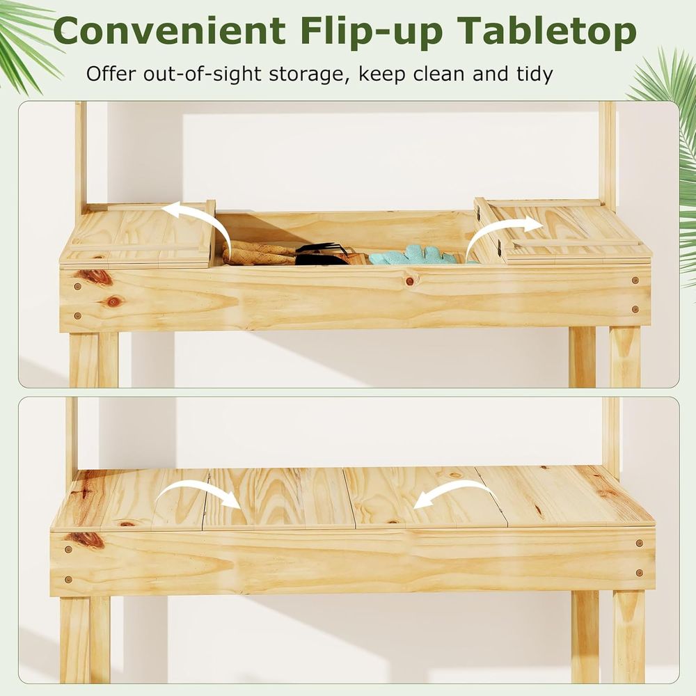 화분꽂이용 테이블, 60인치 목재 정원 작업대, 수납공 - Workbench Woodworking 리뷰 및 가격